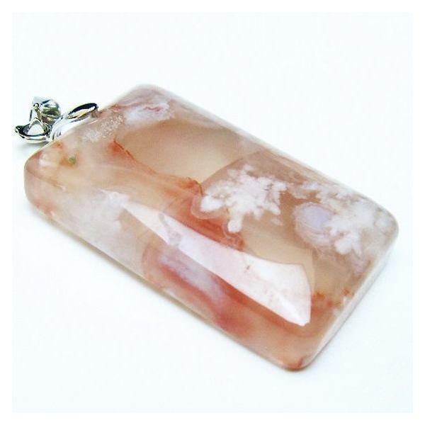 桜メノウ チェリーブロッサムアゲート ペンダント t335-2982 : 誠安