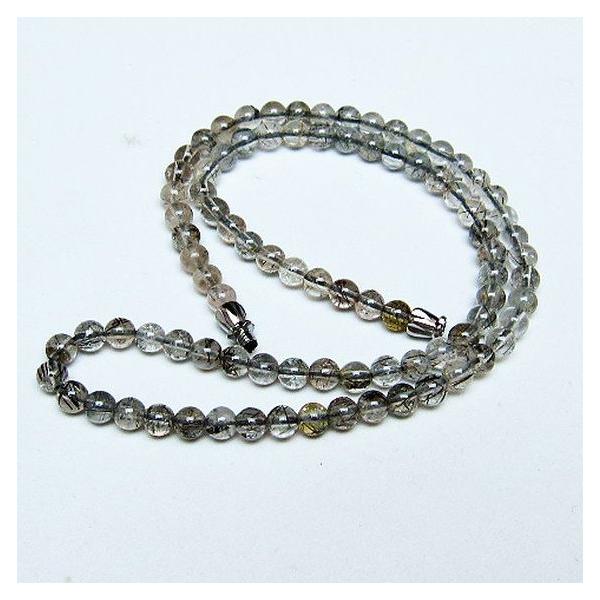 ❤️ルチル12.５ミリ❤️ ルチルクォーツ ネックレス ブラックルチル 5mm t354-6399 : 誠安