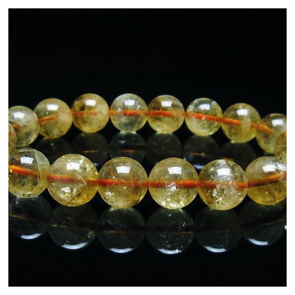 虹入り シトリン ブレスレット 11mm t366-12731 : 誠安天然石専門店