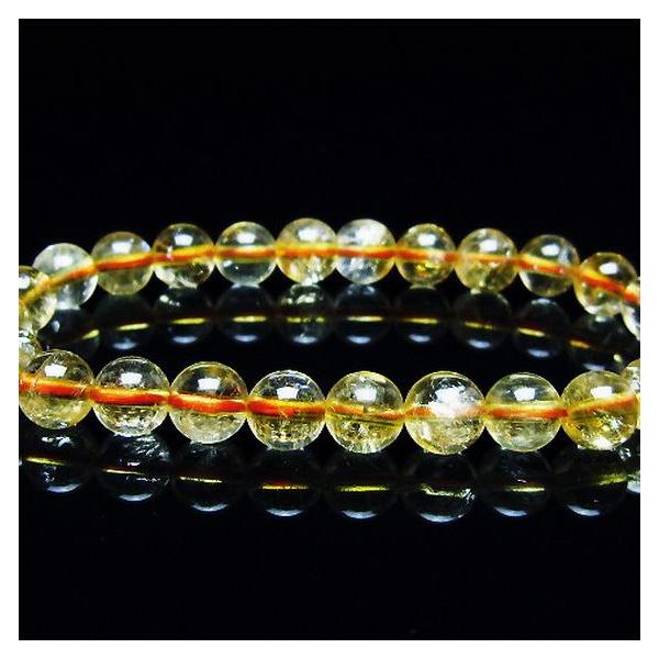 虹入り シトリン ブレスレット 7mm t366-13281 : 誠安天然石専門店