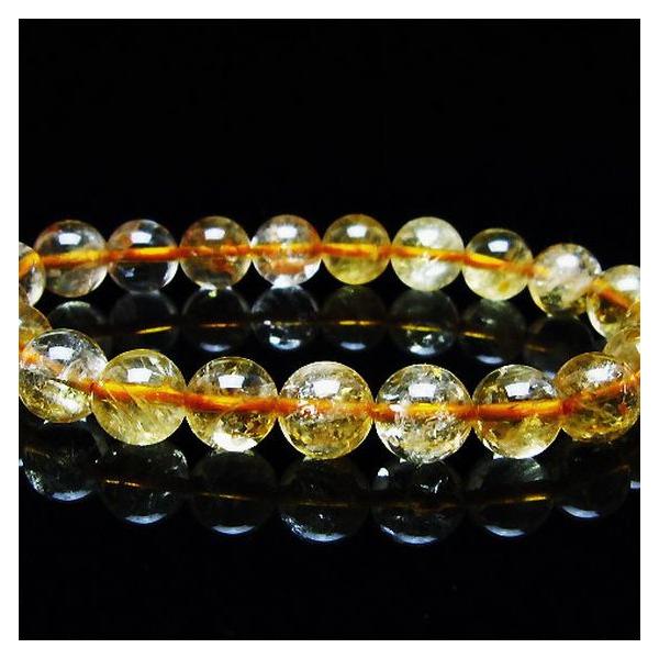 虹入り シトリン ブレスレット 9mm t366-13396 : 誠安天然石専門店