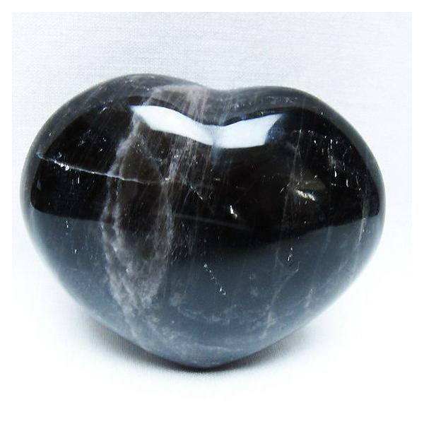 モリオン 純天然 黒水晶 ハート 置物 t375-5073 : 誠安天然石専門店