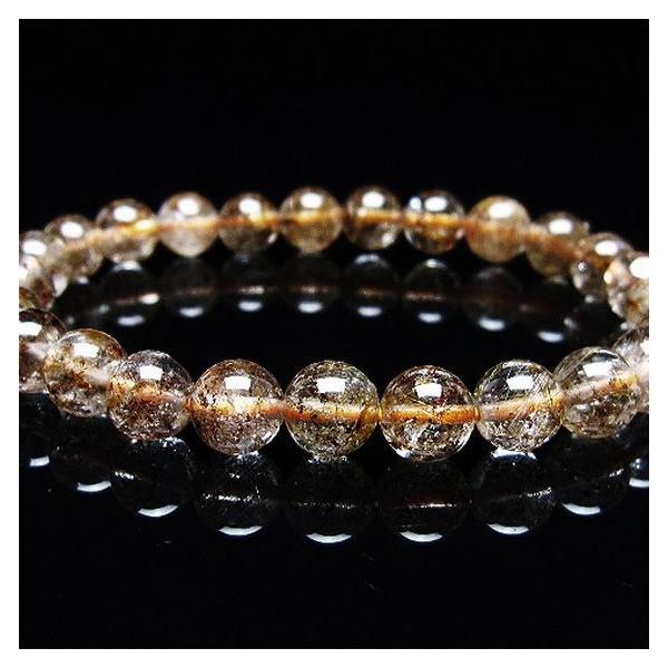 sk　透き通るクォーツと黄金ルチルが美しい 金針水晶ブレスレット 7mm sk様専用 透き通るクォーツと黄金ルチルが美しい 金針水晶ブレスレット 7mm