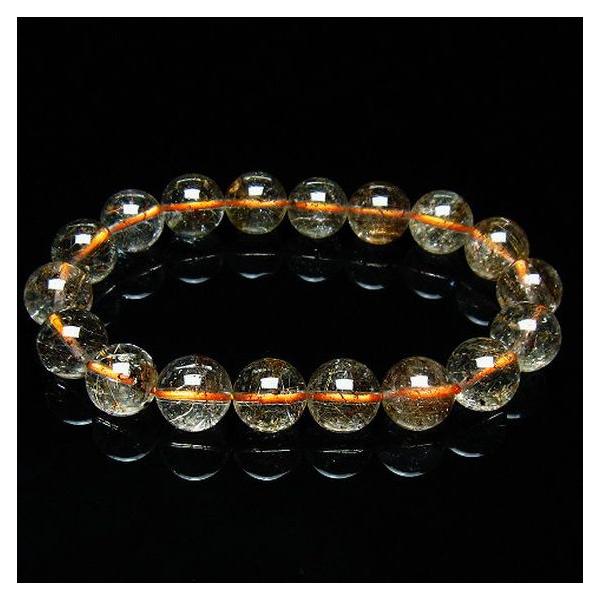 ガーデンクォーツ ブレスレット ルチル入り 庭園水晶 12mm t50-9620