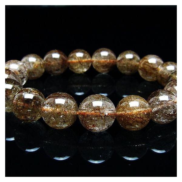 ルチルクォーツ（金針ルチル水晶） ブレスレット 12mm t50-9932 : 誠安