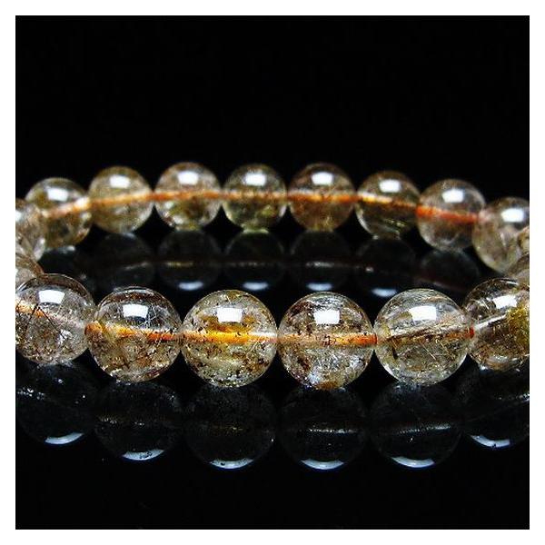 ルチルクォーツ（金針ルチル水晶） ブレスレット 10mm t50-9937 : 誠安