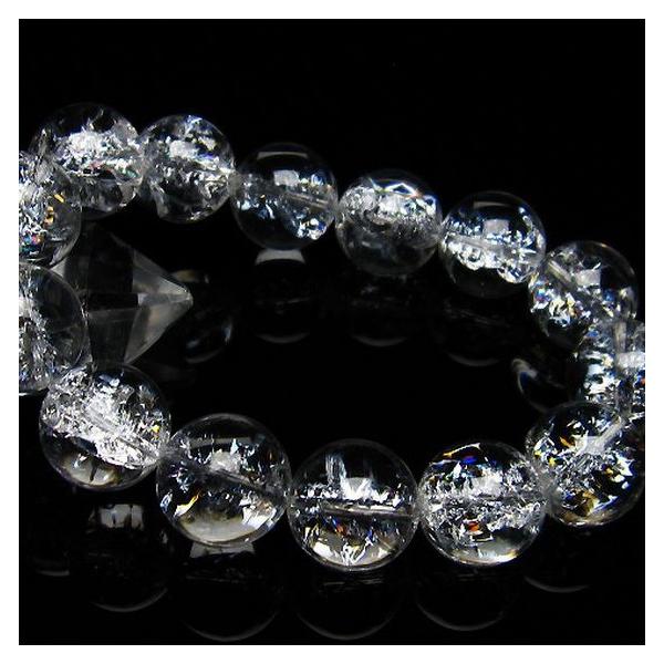 アイリスクォーツ 虹入り レインボークラック水晶 ブレスレット 16mm