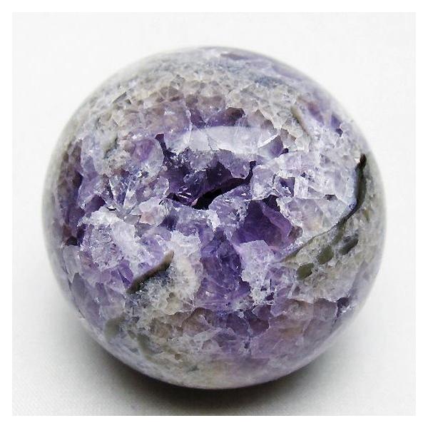 スファレライトアメジスト共生　スフィア　丸玉　素敵な逸品 スファレライト（閃亜鉛鉱） 丸玉 57mm t542-6407 : 誠安天然石専門店