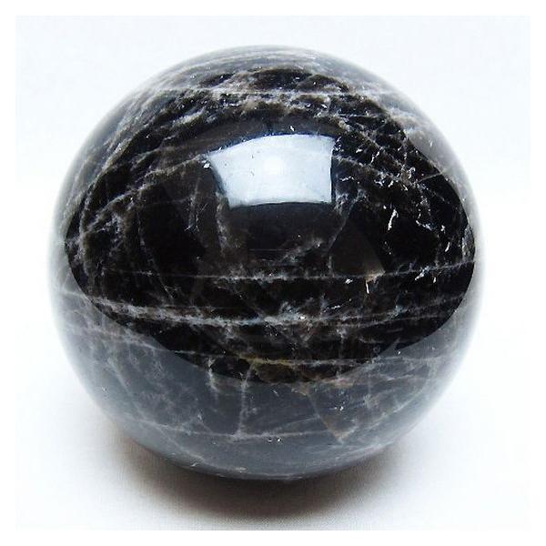 1.3Kg モリオン 純天然 黒水晶 丸玉 97mm t572-11364 : 誠安天然石専門