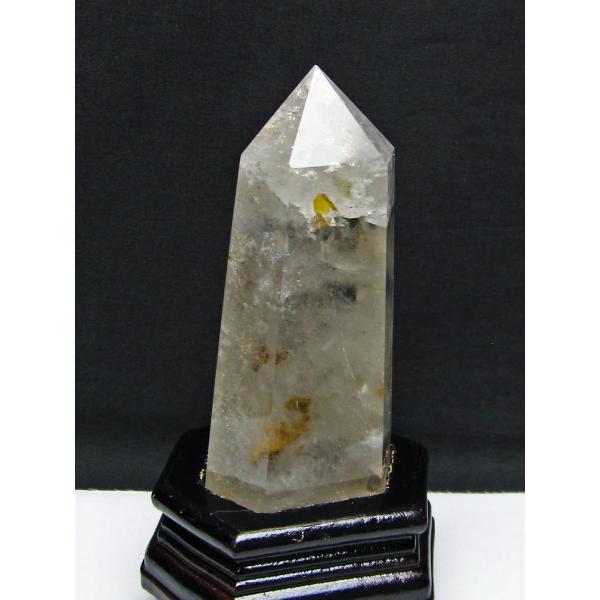 AAA級天然水晶六角柱B78B3/394B34C GOLD STONE 天然 水晶 六角柱 ポイント Mサイズ 高さ 7-8cm前後
