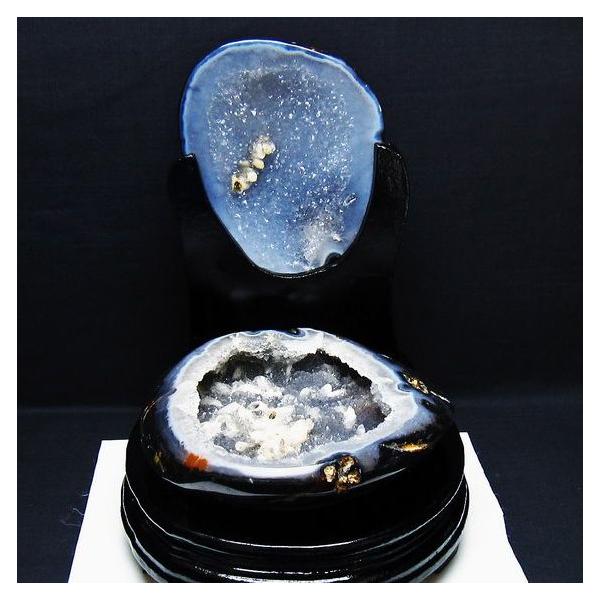 天然石 ブラジル産 トレジャー瑪瑙　可愛い顔　ぶどう瑪瑙　台座付き　⑦ ブラジル産]水入りメノウ/瑪瑙（ちゃぷちゃぷ石） - 埼玉県吉川市の