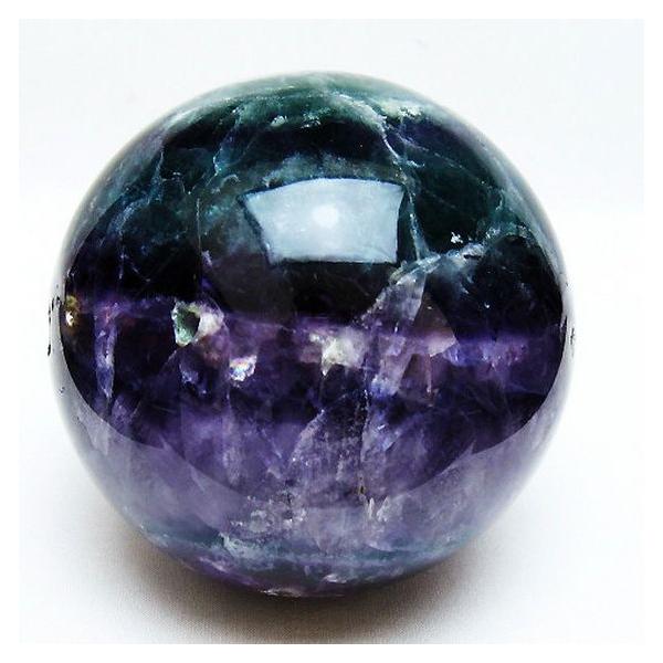 2.1Kg フローライト 丸玉 113mm t616-4827 : 誠安天然石専門店