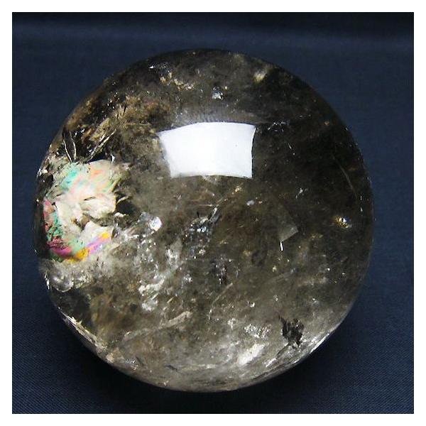 虹入り ライトニング水晶 丸玉 76mm t62-16260 : 誠安天然石専門店