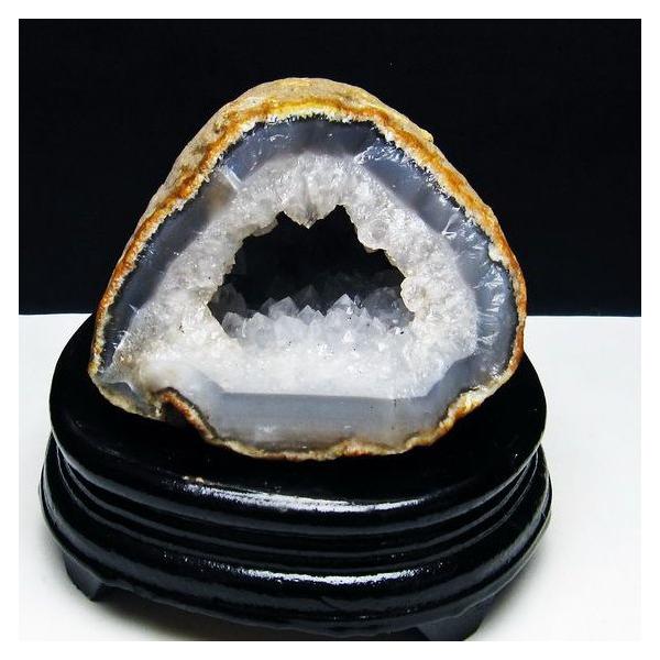 1.1Kg ウルグアイ産 アゲート水晶ドーム t640-2187 : 誠安天然石