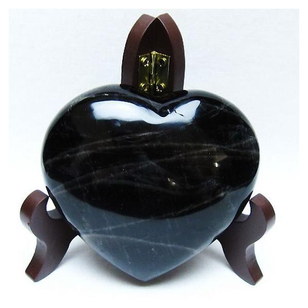モリオン 純天然 黒水晶 ハート 置物 t643-4735 : 誠安天然石専門店