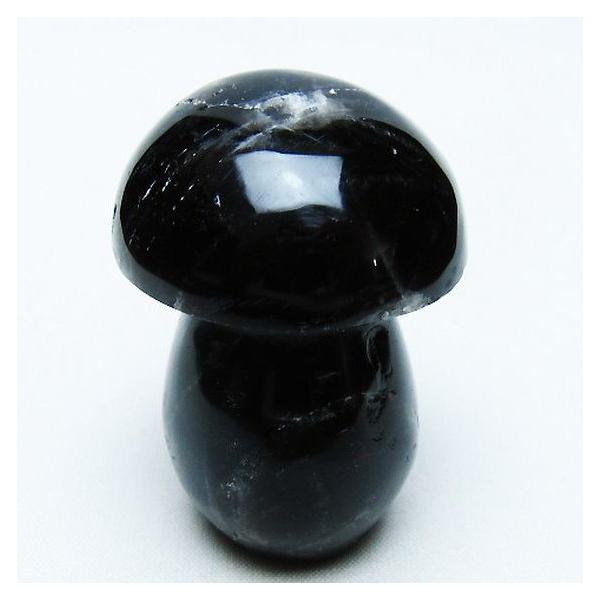 モリオン 純天然 黒水晶 きのこ 置物 t653-4184 : 誠安天然石専門店