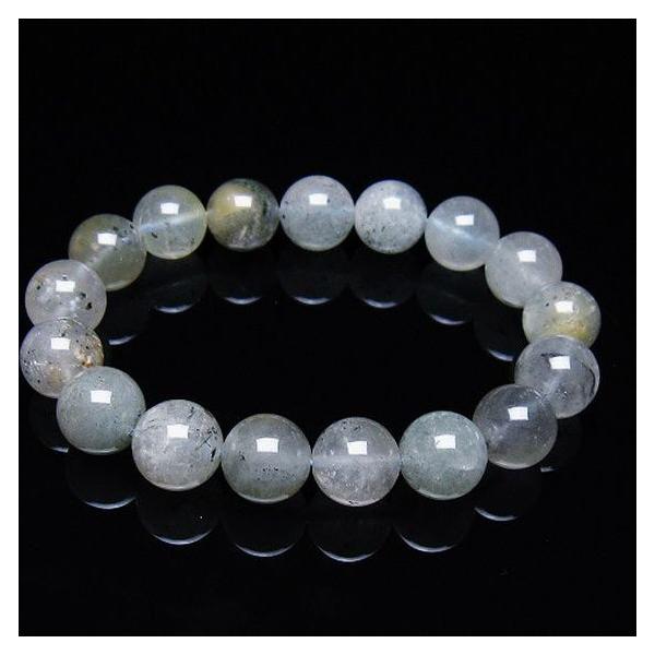 ルチルクォーツ ブレスレット キャッツアイ プラチナルチル 12mm t684