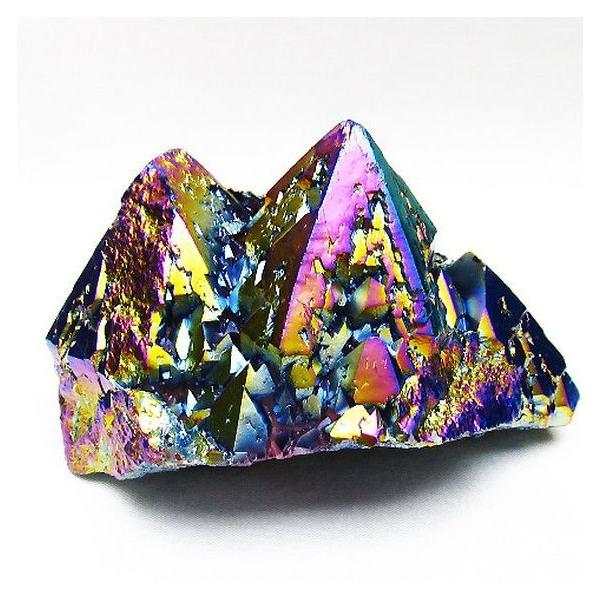 オーラ水晶 オーラクリスタル クラスター (レインボー) t693-5404 : 誠