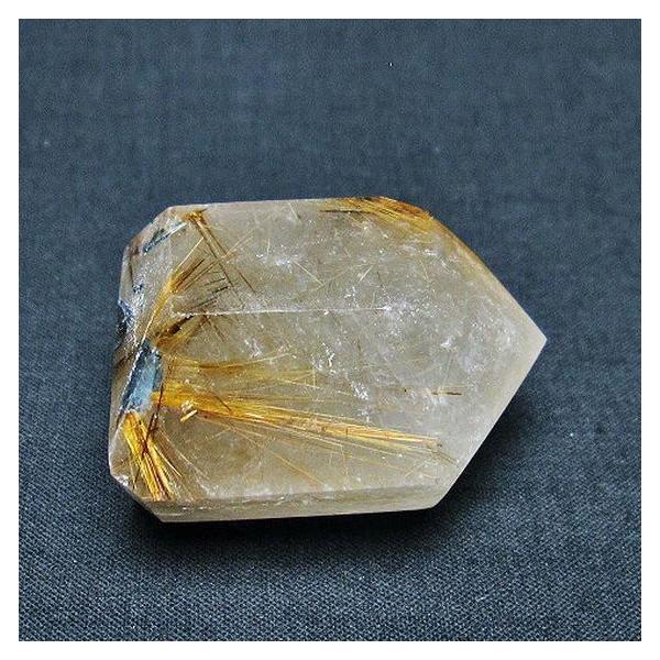 ルチルクォーツ 六角柱 ゴールドタイチンルチル t725-2543 : 誠安