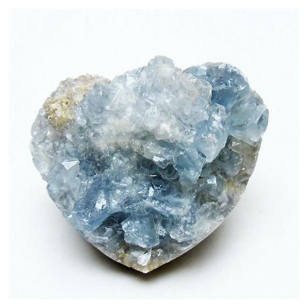 セレスタイト 天青石 ハートシェイプ 原石 t756-6218 : 誠安天然石専門