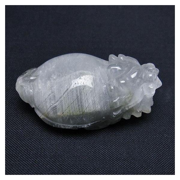 スーパーファントム水晶 龍亀 置物 t801-520 : 誠安天然石専門店