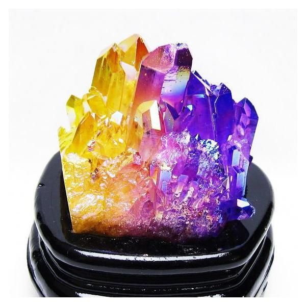 オ―ロラクリスタル クラスタ― オーラ水晶 オーラクリスタル クラスター (レインボー) t802-6223 : 誠