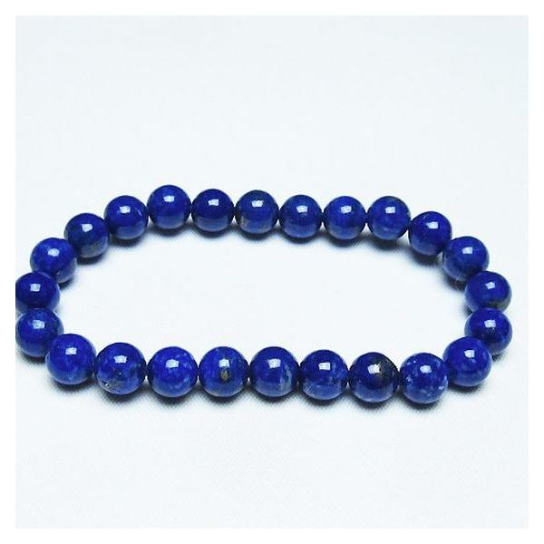 ラピスラズリ　ブレスレット ほんのり蛍光 スノーフレークラピスラズリ(青金石) ブレスレット