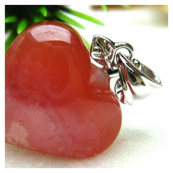 インカローズ ロードクロサイトハート ペンダント w10-124 : 誠安