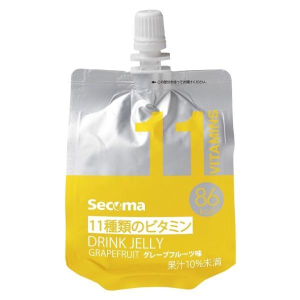 セイコーマート Secoma ドリンクゼリー 11種類のビタミン(グレープフルーツ味) 180g 24個入 栄養補給 エナジーチャージ グレープフルーツ 送料無料 ケース