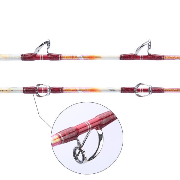 2021New バトルシップス 総糸巻 250-120~250号 アコ ヒラマサ キハダマグロ ライト泳がせ  無垢 グラス ロード 船竿 シャイニーレッド seidosyouji_250-120-250-srd