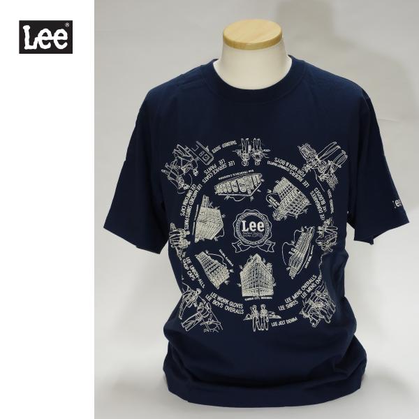 Lee リー Tシャツ メンズ 半袖 LT3194-304 綿100% NAVY