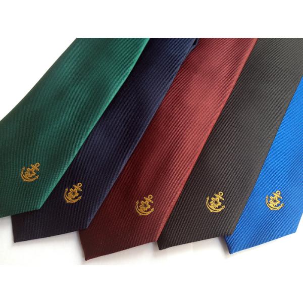 海上自衛隊・大日本帝国海軍のマーク「桜と錨」が入ったネクタイ。●材質：ポリエステル100%