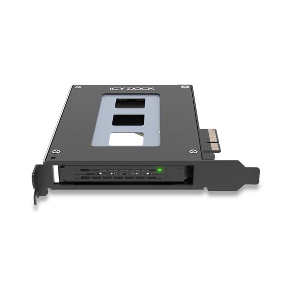 高さ7mm の U.2 / U.3 NVMe SSD 1 台を搭載可能PCIe 4.0 x4 / x8 / x16 スロットに対応最大 64Gbps の PCIe Gen 4.0 x4 速度をサポートシステムの電源を切ることなくドライブのホ...