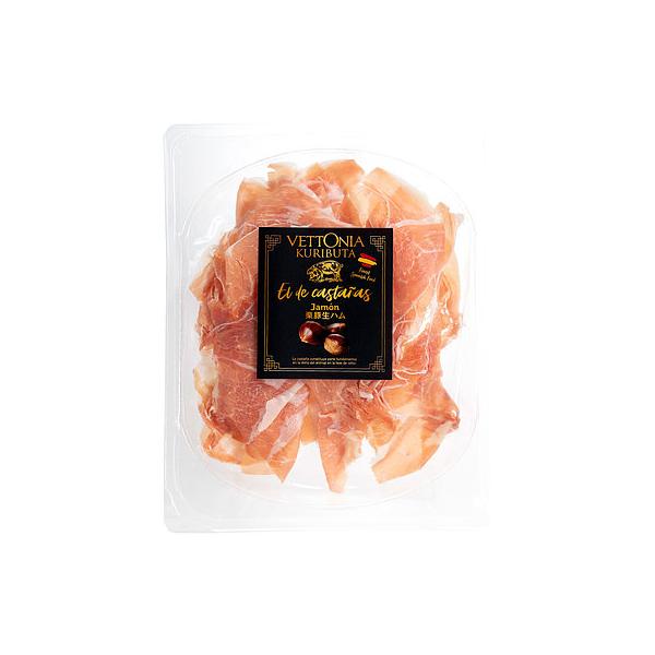 スペイン・ガリシア州名産の栗を与え、育てられたガリシア栗豚の生ハムです。