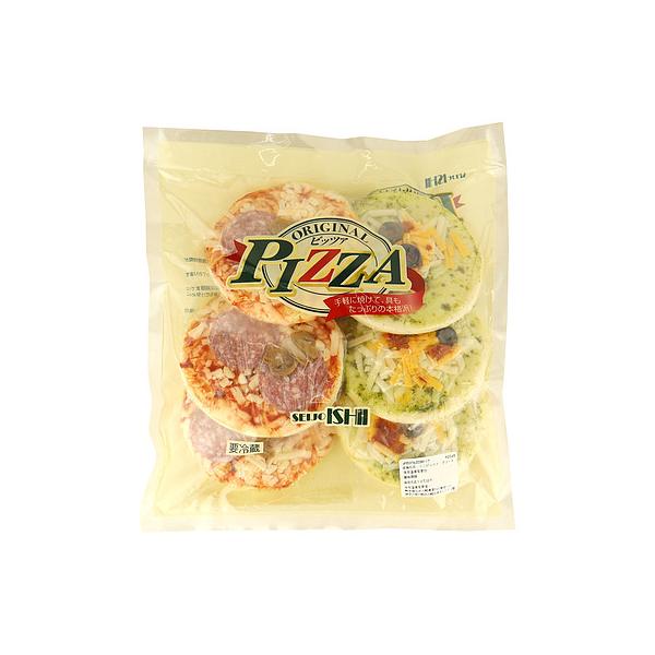 食べきりサイズのミニ(10cm)の生地に、程よい酸味とスパイスの効いたトマトソースベースのピザと、香り豊かで色鮮やかなバジルソースのピザをアソートしました。