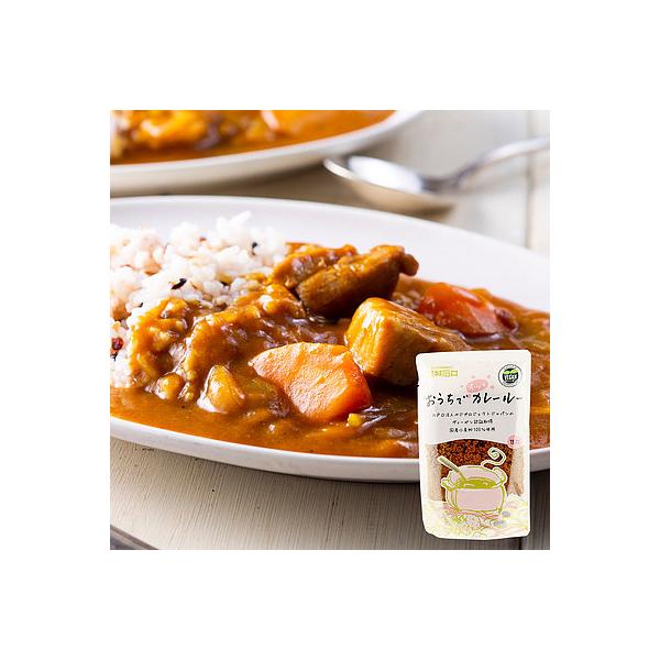 国産小麦粉100%使用。甘口ながらもほんのりスパイス感のあるルーに仕上げました。使いやすいフレークタイプ。NPO法人ベジプロジェクトジャパンヴィーガン認証。