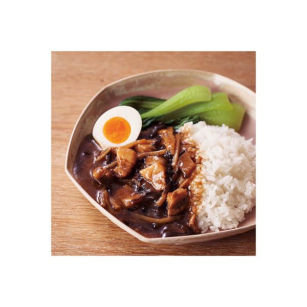 豚バラ肉、たけのこ、きくらげ、しいたけなどの具材を甘みのある風味豊かな五香粉が香るタレで煮込みました。