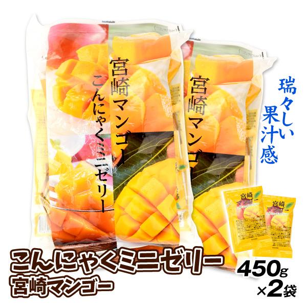 こんにゃくミニゼリー 宮崎マンゴー 450g×2 ゼリー 蒟蒻 食品 送料無料