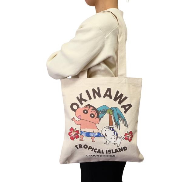 ハンドメイド•ショルダーバッグ•トートバッグ•エコバッグ•キューピーちゃん クレヨンしんちゃん トートバッグ 日焼けしんちゃん バッグ 水着