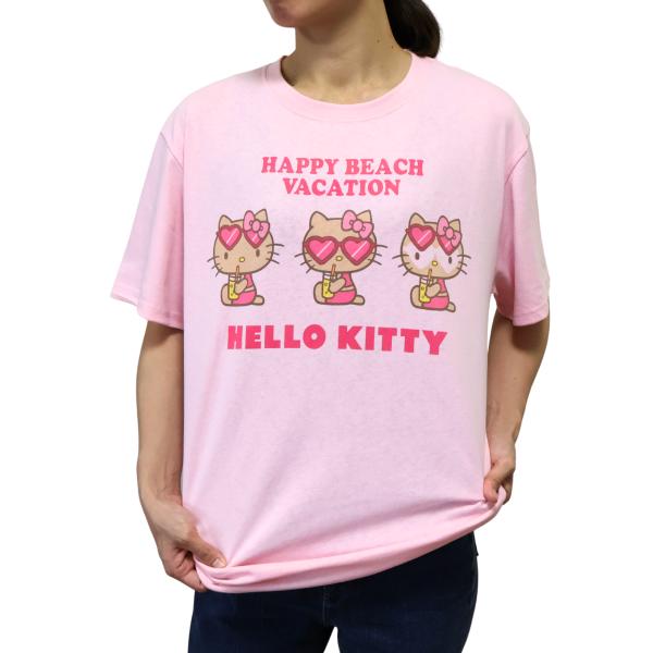 ハローキティ tシャツ キティ キティちゃん 日焼け ピンク 平成 レトロ 綿 SANRIO 水着 沖縄 土産