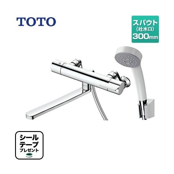 TOTO 浴室水栓 スパウト300mm TOTO TBV03408J 壁付サーモスタット混合