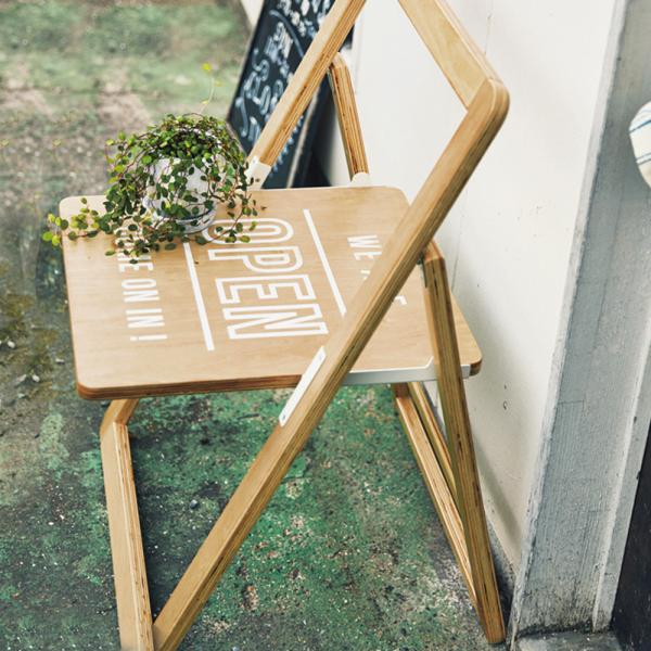 折りたたみチェア Sign Chair サインチェア チェア | 折りたたみ 椅子 おしゃれ お洒落 かわいい インテリア サインボード カフェスタイル ナチュラル 北欧