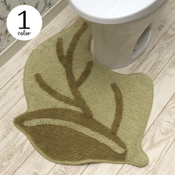 イラスト風の葉っぱをモチーフにしたトイレマットです。綿の出荷量世界2位のインド綿を使用しています。トイレに入るとほっこりするような可愛らしいトイレマットです。綿素材なので吸水性もよく、汚れても気軽に洗えます。マットには滑り止め加工付きで、滑...