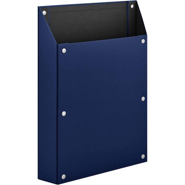 キングジム 書類ボックス マグケース マグネット付 A4タテ 青 4755-B