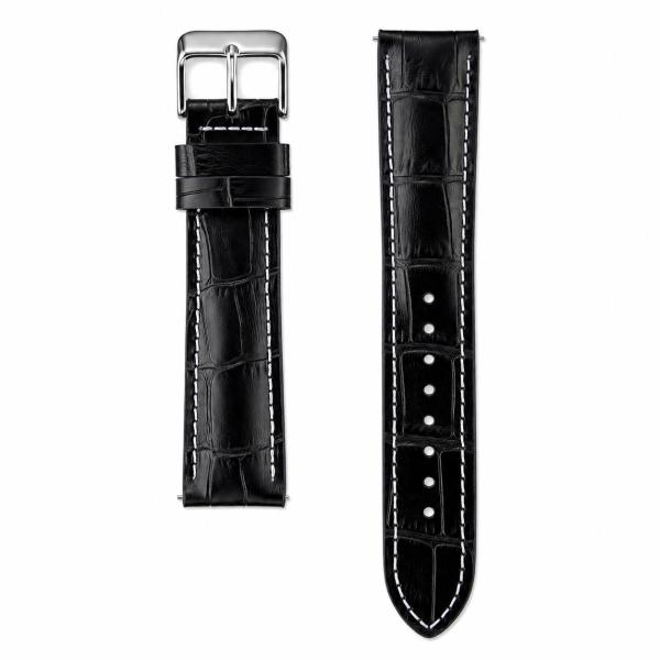 SEIKO（セイコー） 純正 時計バンド 20mm RS06P20BK 牛革 ワニタケフ型