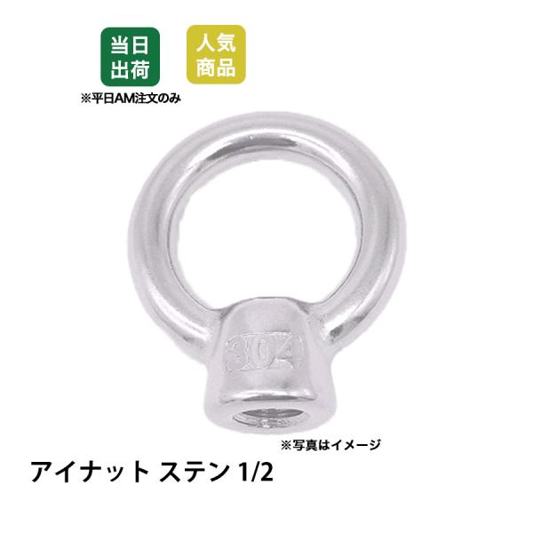 アイナット 1/2 ステンレス SUS304 吊りナット 荷役 吊り上げ 吊りクランプ スリング 荷締機