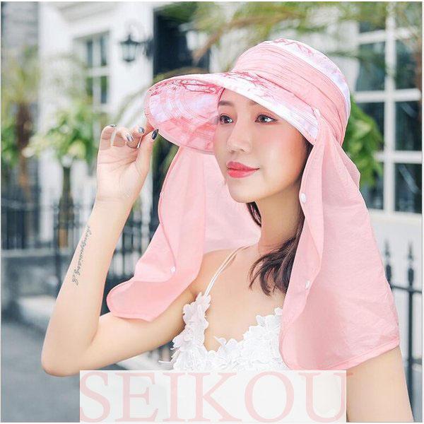帽子uvカットつば広首ガードフェイスカバー無地おしゃれレディースキャップガーデニング農作業自転車春夏日よけ折りたたみ Lu4fwt9c Seiros 星恒shop 通販 Yahoo ショッピング