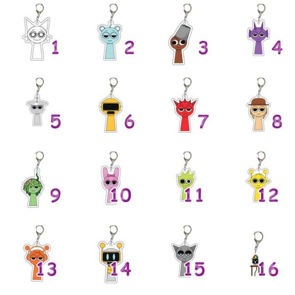二個セット 大人気 Sprunki スプランキー アクリル キーホルダ