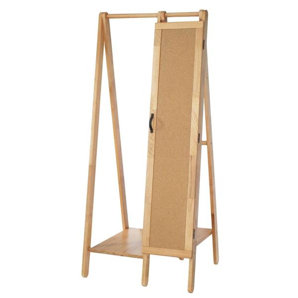 おしゃれ 鏡 ミラー 全全身 姿見 壁掛けミラー ウォールミラー スリム 玄関 北欧 一体 ナチュラル 便利 Poco ハンガー付き 超人気 木製 洗面 トイレ ブラウン 茶