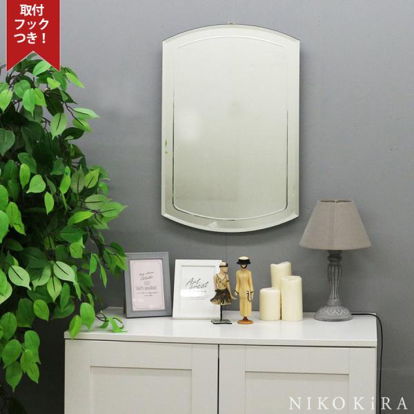 おしゃれ 鏡 ミラー 壁掛けミラー ウォールミラー 姿見 日本製 玄関 北欧 洗面 セレブ 豪華 エレガント 高級 サロン トイレ Suc 017 ホテル ノンフレーム
